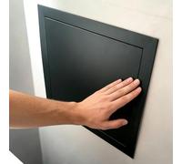 Sportello Ispezione Pannello di Accesso Magnetico per Impianti Idraulici, Copertura per Fori Nel Muro in Cartongesso da 10-30 cm, Sportello di Ispezione per Sottotetto(Black,15x30cm(5.9x11.8in))