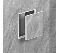 Sportello Ispezione Pannello di Accesso per Piastrelle Invisibile, Sportello di Ispezione Nascosto in Plastica, Porta Nascosta per Servizio Idraulico per Bagno, Cucina(White,16x16cm(6 1/4x6 1/4"))