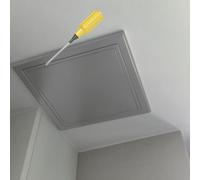 Sportello Ispezione Pannello di Accesso per Soffitto e Parete Autoadesivo, Piccola Porta di Servizio Idraulica in Plastica, Porta di Accesso Impermeabile per Soffitta(Silver,150x150mm(5 7/8x5 7/8"))
