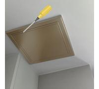 Sportello Ispezione Pannello di Accesso per Soffitto e Parete Autoadesivo, Piccola Porta di Servizio Idraulica in Plastica, Porta di Accesso Impermeabile per Soffitta(Gold,150x150mm(5 7/8x5 7/8"))