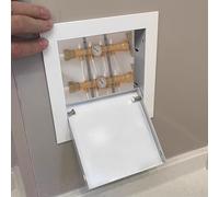 Sportello Ispezione Sportello di Accesso Elettrico per Il Cavo di Alimentazione, Pannello di Accesso Metallico a Molla, Pannello di Accesso in Cartongesso per L'impianto Idraulico(White,40x55cm)