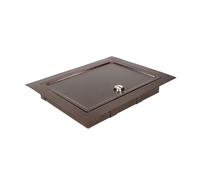 Sportello per camino in rame anticato con pannello paracalore - Ispezione can...