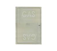 SPORTELLO PER CONTATORE CON SCRITTA GAS IN ACCIAIO INOX