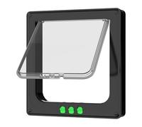 Sportello per gatti interno per zanzariera per cani e gatti e reti esterne, per porta di animali domestici, per porta interna/porta della stanza/finestra, adatta per zanzariere (nero, m)