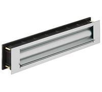 Sportello per la posta di posta in alluminio e acciaio inox, prodotto in Germania, 1 pezzo
