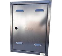 SERVICE SOLUTIONS - Sportello Contatore Gas Zincato, Spessore Lamiera Acciaio Zincato 6/10 (Telaio 10/10) - Completo di Zanche - completo di Chiave e Serratura in Plastica (CM 45X35X2)