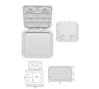 SPORTELLO STAGNO BIANCO 463X517 MM ACCESSORI BARCA NAUTICA