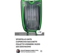 SPORTELLO UNITÀ COPERCHIO SACCHETTI FOLLETTO VORWERK VK200 220 220S NUOVO [EEK: A++]