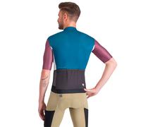 Sportful Maglia A Maniche Corte Supergiara Logo Teal Blue / Bordo