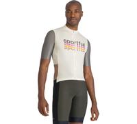 Sportful Supergiara 2 Logo Short Sleeve Jersey Beige S Uomo Cream