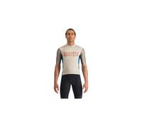Sportful Supergiara Logo Short Sleeve Jersey Beige XL Uomo