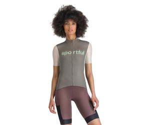 Sportful Supergiara Logo W - maglia ciclismo - donna Green/Beige S