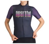 Sportful Supergiara Logo 2 Short Sleeve Jersey Blu L Donna Galaxy Blue