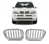 Sportgrill Monosteg Cromo & Opaco Argento Per BMW X5 E53 2003-2007