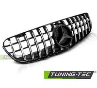 Sportgrill Nero Lucido/Chrom Per Mercedes GLC W253 15-18 Streckgitter