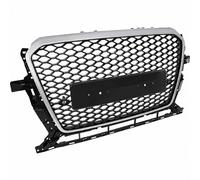 Sportgrill Nero Lucido Con Telaio Argento Wabengitter PDC Per Audi Q5 8R 2012