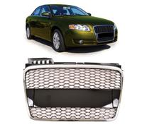 Sportgrill Paraurti Anteriore Wabengitter per Audi A4 B7 05-08 Cromato/Nero