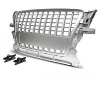 Sportgrill Wabengitter Kühlergrill Tuning Tec Per Audi Q5 8R 08-12 Argento Opaco