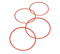 SPORTIKEL24 Anelli di coordinazione, 70 cm, set da 4 pezzi, colore rosso, anelli di allenamento flessibili per calcio, atletica leggera e sport per cani, allenamento versatile e sicuro