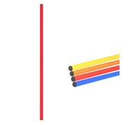 SPORTIKEL24 Asta da allenamento 100 cm - Ø 25 mm - rosso - robusta asta in plastica per ostacoli, slalom e coordinazione - per sport e addestramento cani