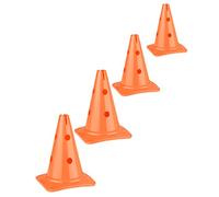 SPORTIKEL24 Cono combinato 30 - Set di 4 pezzi - per la costruzione di ostacoli o slalom per allenamento agility, cappelli per saltare e slalom per cane, sport, cavallo e bambino (arancione)