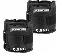 SPORTINATOR Braccialetti con peso per braccio e piede 0,5 kg 2 pezzi nero Taglia:2 x 0,5 kg