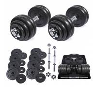 SPORTINATOR "Machine" Manubrio Set 30 kg con Valigia nero Taglia:taglia unica