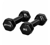 SPORTINATOR Manubrio da 2 kg Set da 2 nero Taglia: 2 x 2 kg