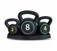 SPORTINATOR "Power" Kettlebell da 2 kg 4 kg 8 kg Set da 3 nero Taglia:taglia unica