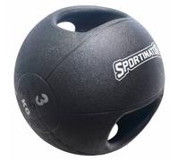 SPORTINATOR Premium Palla medica con manici 3kg nero Taglia:taglia unica