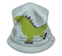 Sportiva Bandana, Scaldacollo Cute Cartoon Dino Skating in The City Multiuso Sciarpa al Collo per Yoga Motocicletta Bambini