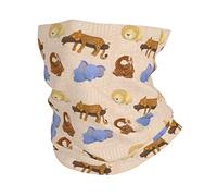 Sportiva Bandana, Scaldacollo Cute Wild Animals Sleep Pink Lavabile Fascia per Capelli per Yoga Estivo Adulto