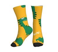 Sportivi Calze, Cute Dinosaur Pattern Sport Calzettoni Traspirante Sportive Running Calzini Morbido Calzini Da Lavoro Per Outdoor Indoor Uomo 40cm