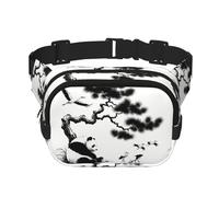 sportivo a doppio strato quadrato Bird-Panda-Ink, grande a tracolla per corsa, viaggio, camminata