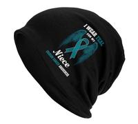 Sportivo Beanie Elastico I Wear Teal for My Niece Ovarian Cancer Awareness Slouch Beanie Hat Caldi Invernale Cappelli per Motociclismo, Sport, Alopecia
