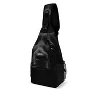 Sportivo Borsello Uomo Black Labrador Dog Borsa A Tracolla Militare Portatile,Moda Borsa Crossbody per Palestra Trekking Ciclismo