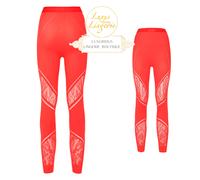 Sportivo Logo Net Leggings By Wolford M Ibisco Albicocca Rete Pantaloni Elastico