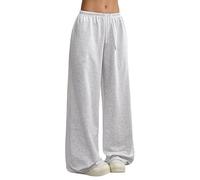 Sportivo Pantalone Felpa Donna Pantaloni da Tuta in Cotone Casual Lunghi Baggy Y2K Vita Alta Jogging con Tasche per Fitness Sport Yoga