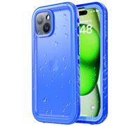 SPORTLINK Cover per iPhone 15 Plus Impermeabile 360 Gradi Antiurto, Blu