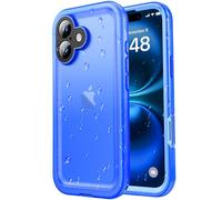 SPORTLINK Cover per iPhone 16 Plus Impermeabile 360 Gradi Antiurto, Blu