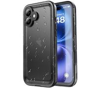 SPORTLINK Cover per iPhone 16 Plus Impermeabile 360 Gradi Antiurto, Nero