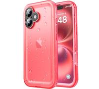 SPORTLINK Cover per iPhone 16 Plus Impermeabile 360 Gradi Antiurto, Rosa