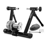 Sportneer Turbo Trainer, supporto per bicicletta in acciaio con ruota di riduzione del rumore, per allenamento in interni