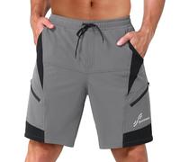 Sportneer Pantaloncini da Montagna MTB Uomo, Pantaloncini da Ciclismo con 3D Cuscino Pantaloncini Ciclismo Biciclette, Bici MTB Pantaloni Traspirante Shorts per Ciclismo da Corsa All'aperto