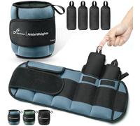Sportneer Set di pesi regolabili per gambe e braccia, pesi per caviglie, pesi e piedi con bretelle regolabili, 0,9 - 4,5 kg (per caviglia), 1,8 kg - 9 kg (per coppia), blu
