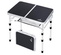 Sportneer Tavolo da campeggio pieghevole, piccolo tavolo pieghevole in altezza regolabile, tavoli da campeggio portatili (23,6" L x 15,7" L (2 altezze)) con strato di rete per campeggio all'aperto