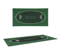 SPORTNOW 120 x 60 cm Tappetino professionale da poker Texas Hold'em 6 giocatori resistente all'acqua Tappetino da tavolo da poker in gomma con superficie in feltro Borsa per il trasporto, verde