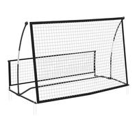 SPORTNOW 2 in 1 Rete di Rimbalzo per Calcio Pieghevole con Doppio Lato, Rete da Calcio Rimbalzante con Borsa per Trasporto, per Allenamento Baseball e Pallavolo, Nero