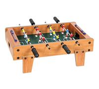SPORTNOW 20 in Tavolo da calcio con aste in acciaio inox, biliardino compatto per bambini e adulti, set di gioco biliardino tutto compreso per interni, finitura in legno naturale