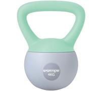 SPORTNOW 4kg Kettlebell con impugnatura antiscivolo, Grigio e Verde